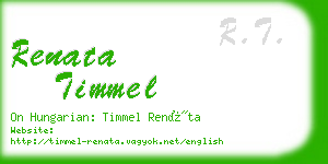 renata timmel business card